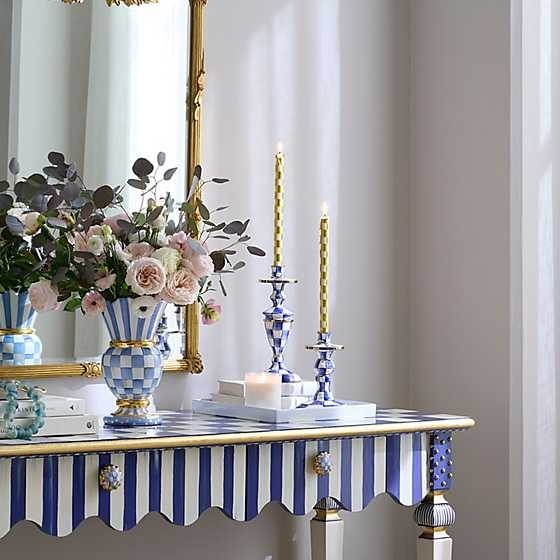 MacKenzie Childs Gold Dinner Candle holiday party Holiday guest 12" Taper SET 2