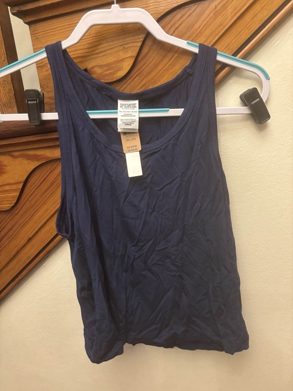 PINK Victoria’s Secret Yoga Tank Sleep LG workout travel holiday new 5