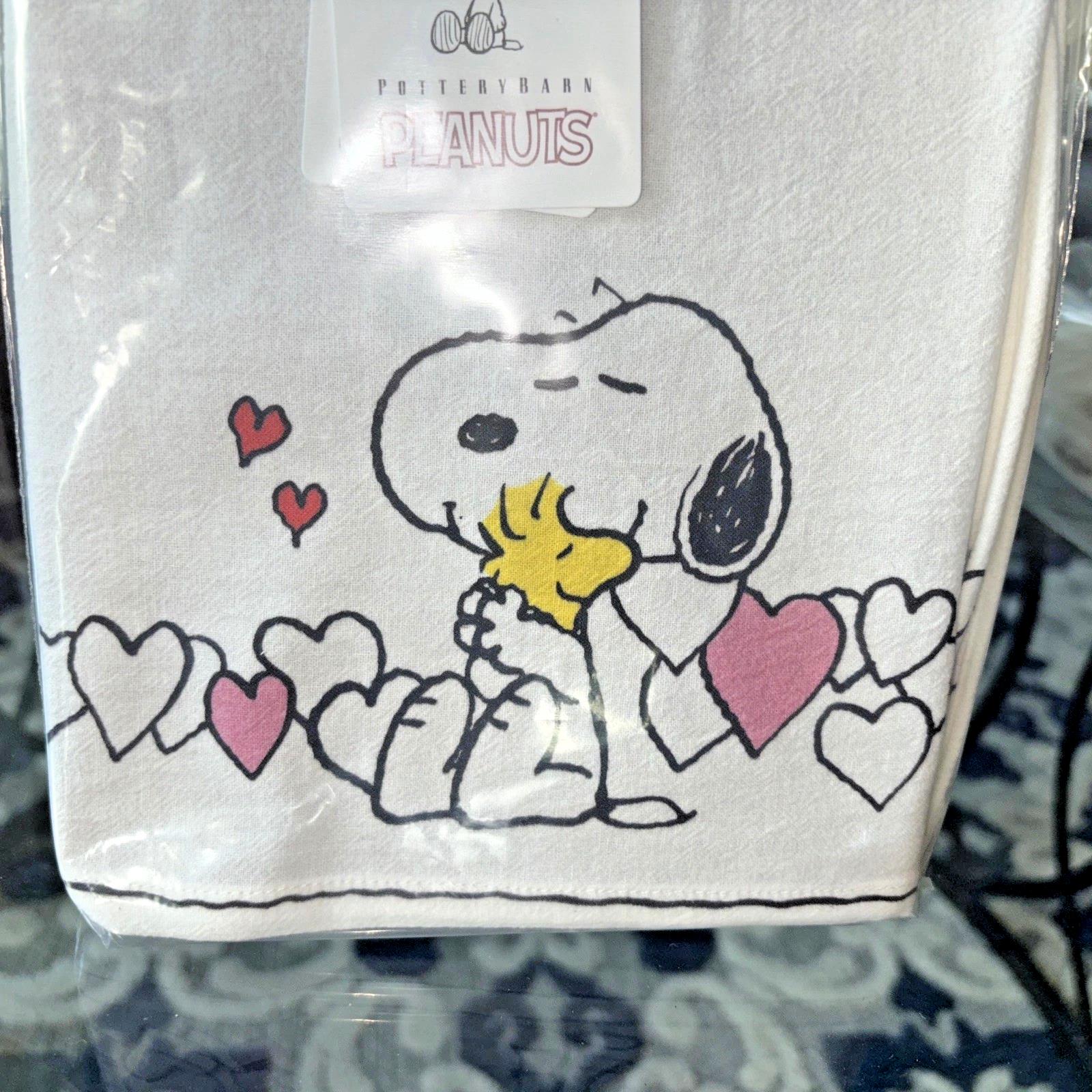 pottery barn Hand Kitchen bath towel Holiday Snoopy birthday gift party SET 2