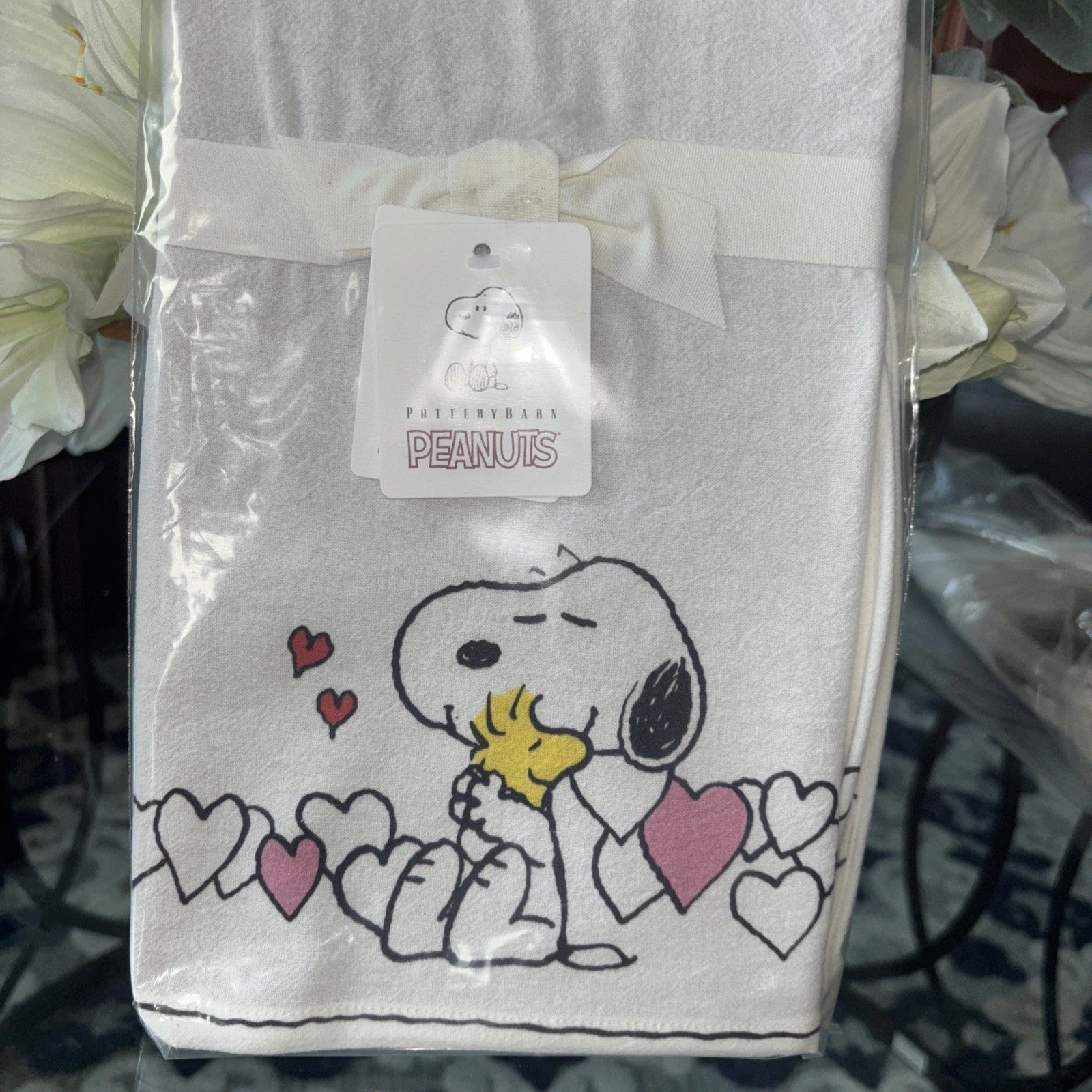 pottery barn Hand Kitchen bath towel Holiday Snoopy birthday gift party SET 2