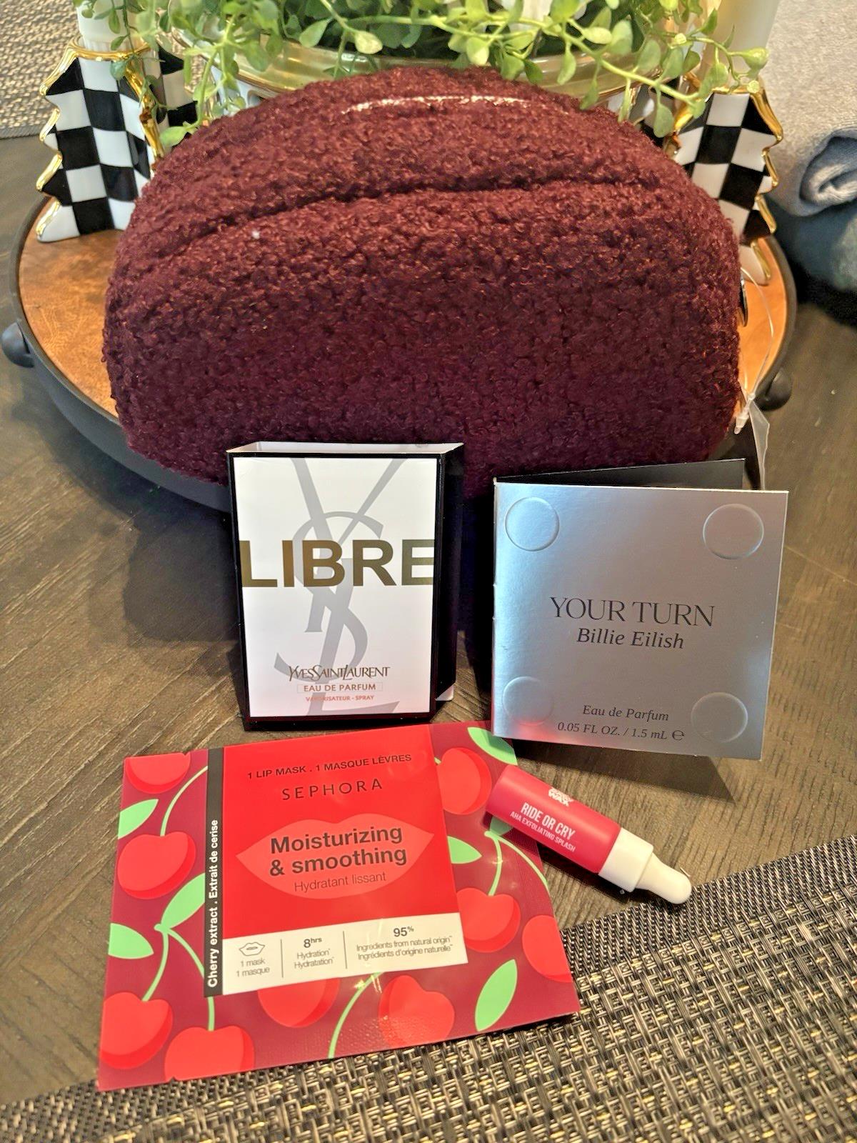 YSL Libre Perfume holiday party gift wedding Bag travel beauty lip Mask Floral?p