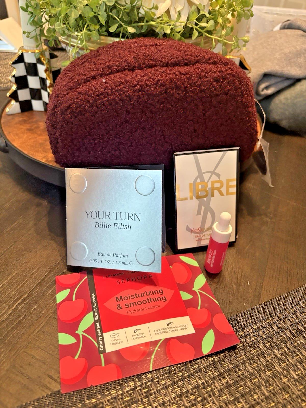 YSL Libre Perfume holiday party gift wedding Bag travel beauty lip Mask Floral?p