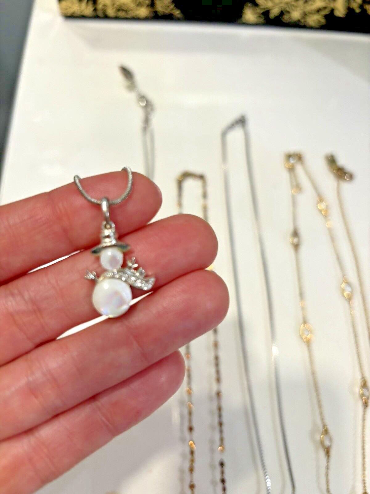 Kate Spade Necklace Jewelry Birthday GIFT gold silver holiday snowman $300 ]