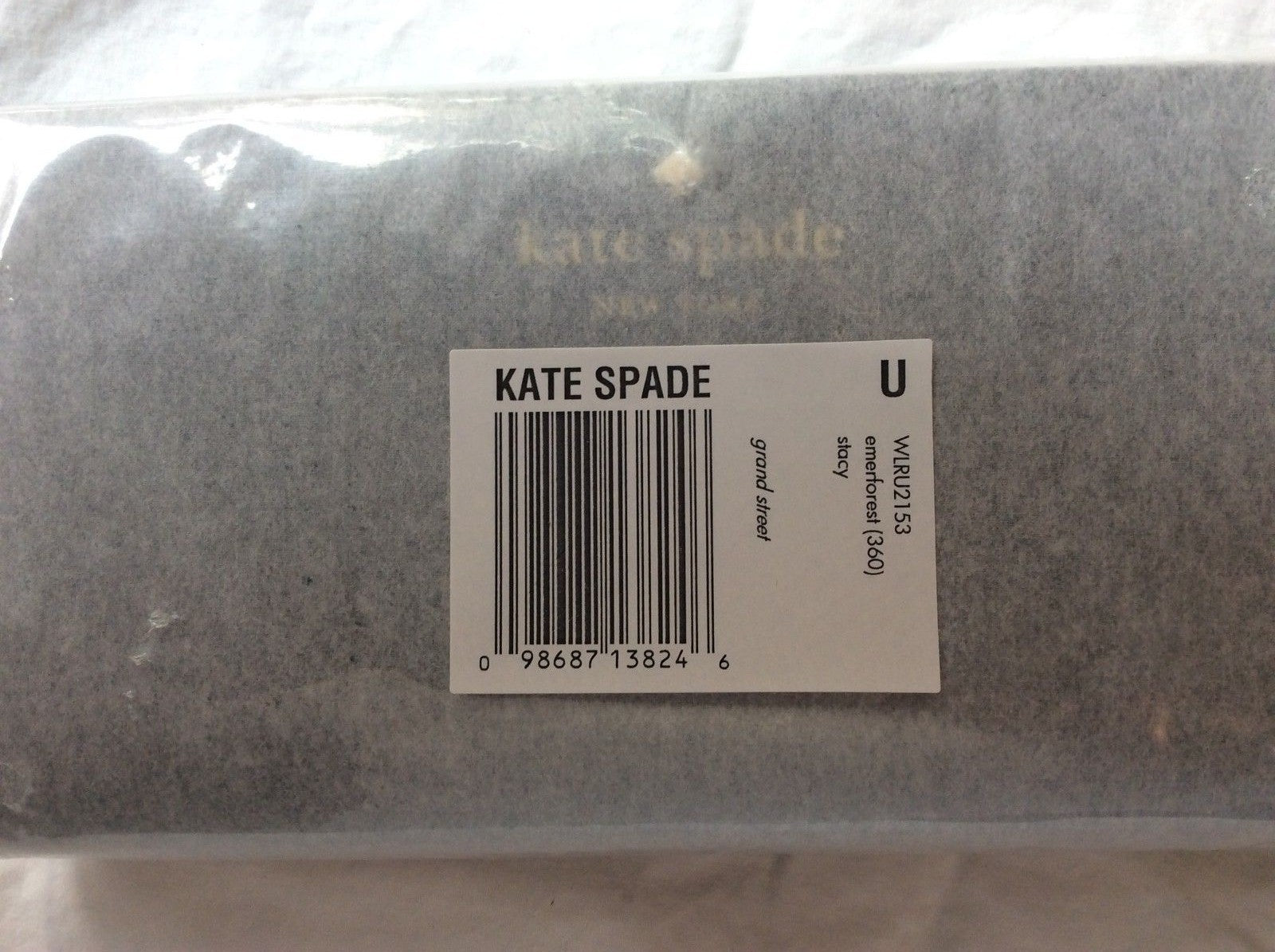 $159 Kate Spade GRAND STREET STACY emerald forest wallet case winter holiday a