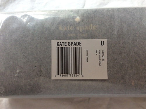 $159 Kate Spade GRAND STREET STACY emerald forest wallet case winter holiday a