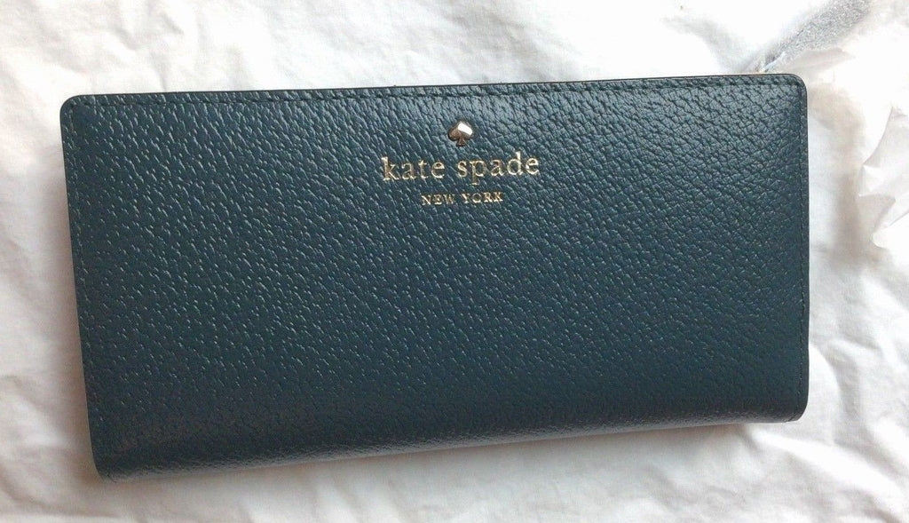 $159 Kate Spade GRAND STREET STACY emerald forest wallet case winter holiday a
