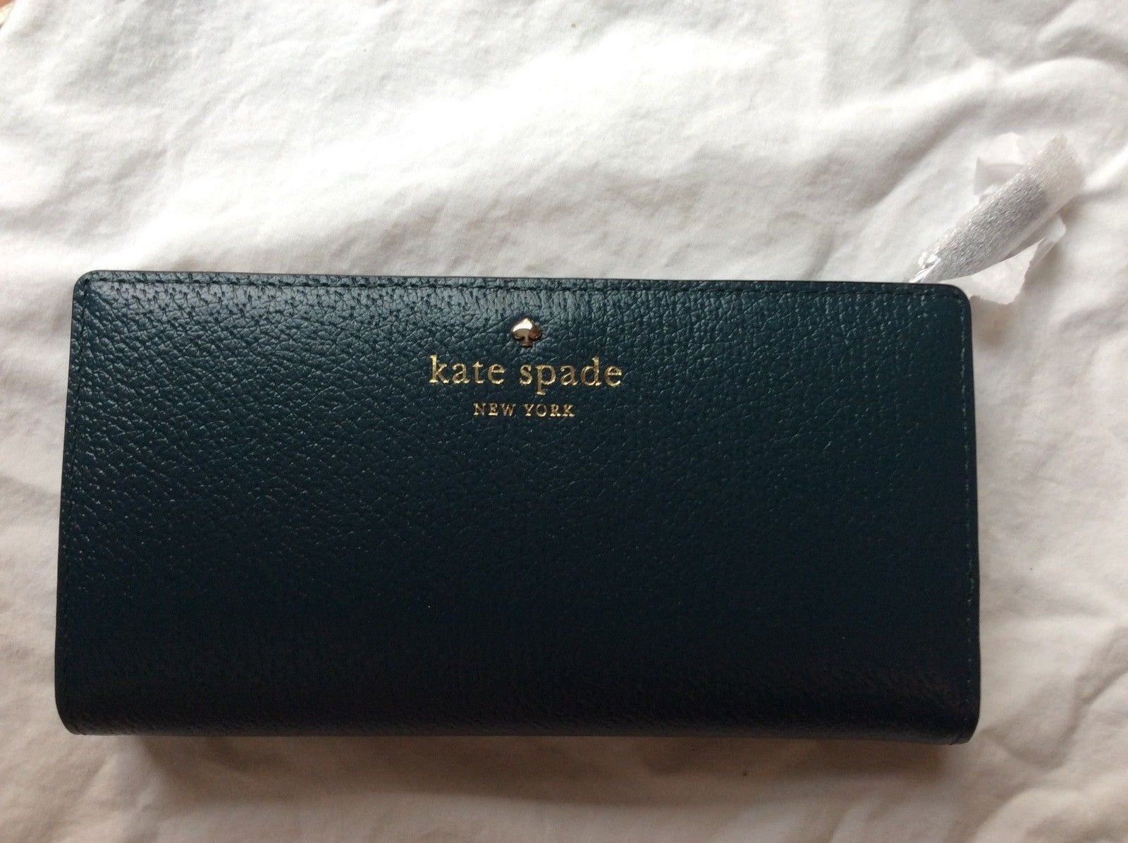 $159 Kate Spade GRAND STREET STACY emerald forest wallet case winter holiday a