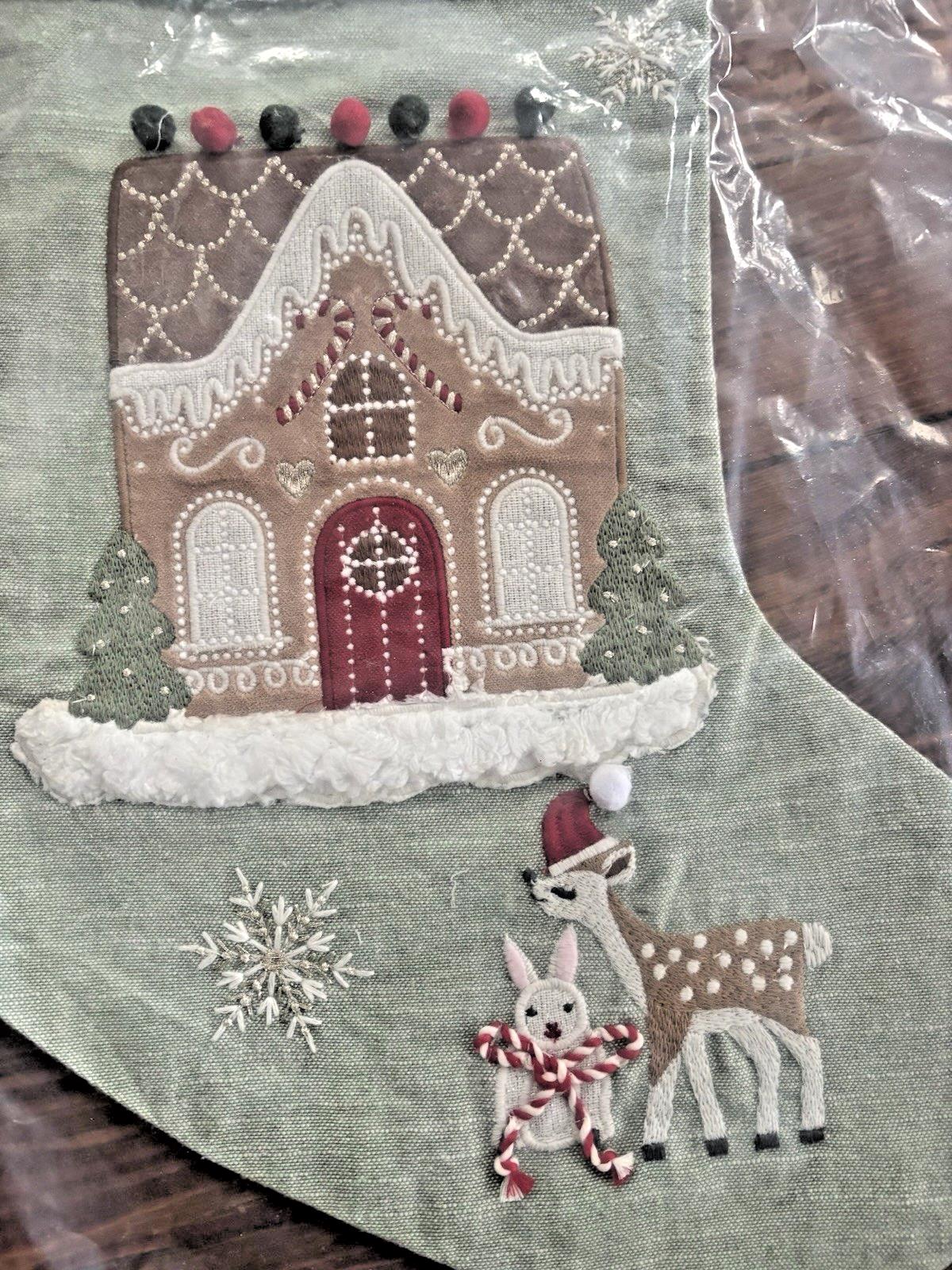 Pottery Barn Holiday Christmas stocking Reindeer Gingerbread Deer gift kid New
