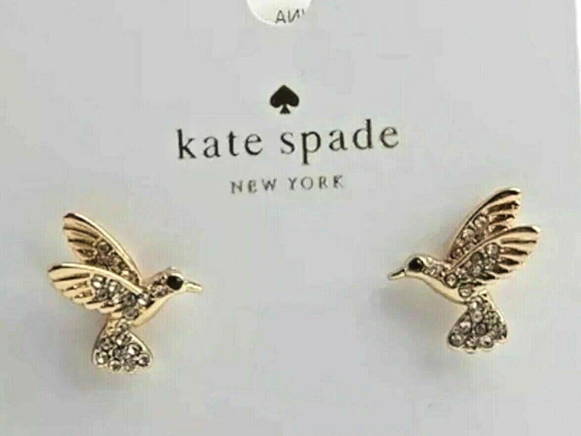 Kate Spade Earrings Disney girl bird gold mom gift teen school birthday party `