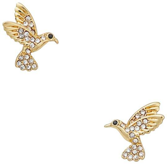 Kate Spade Earrings Disney girl bird gold mom gift teen school birthday party `