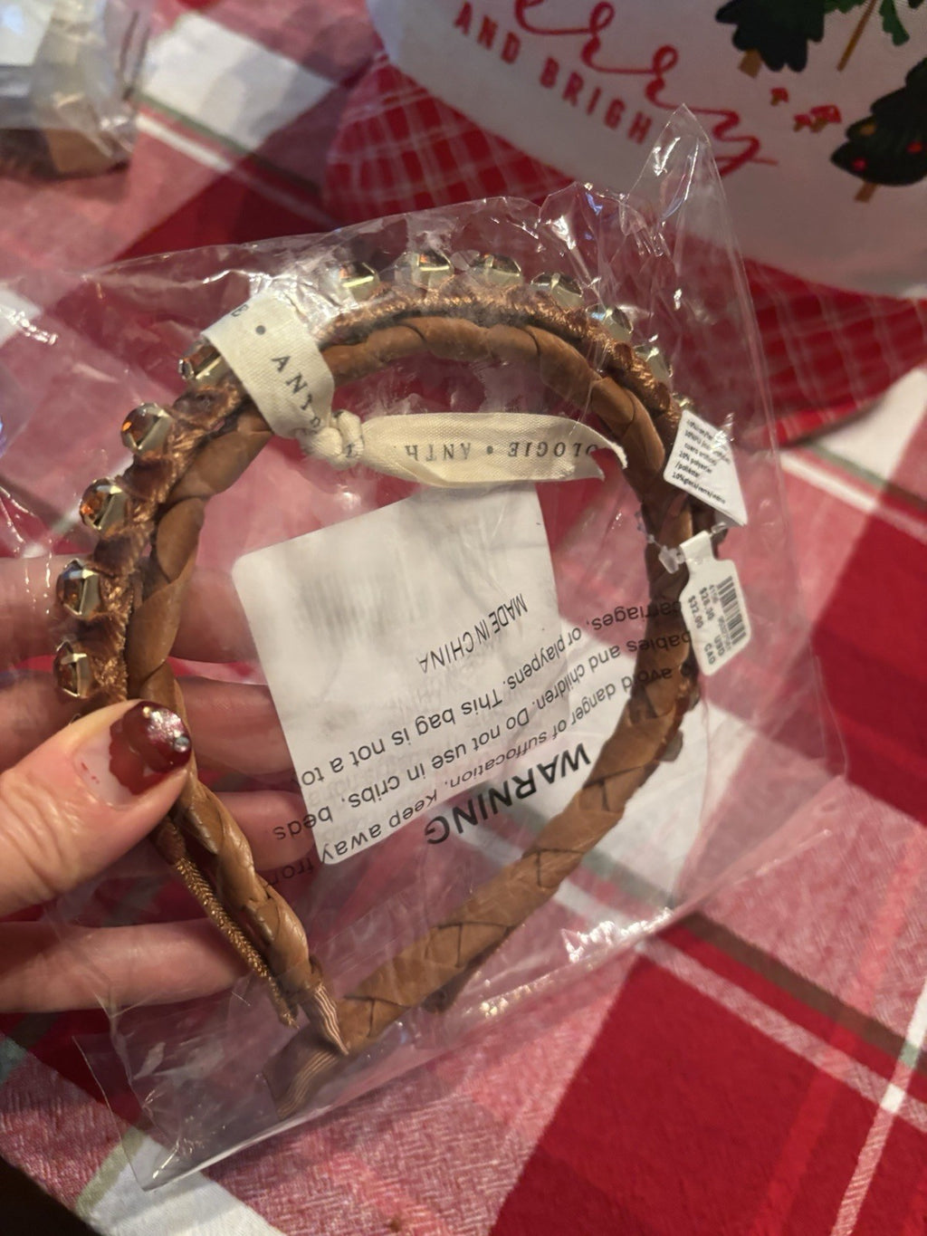 Anthropology Headband velvet diamond holiday party wedding Women Hair Band SET 2