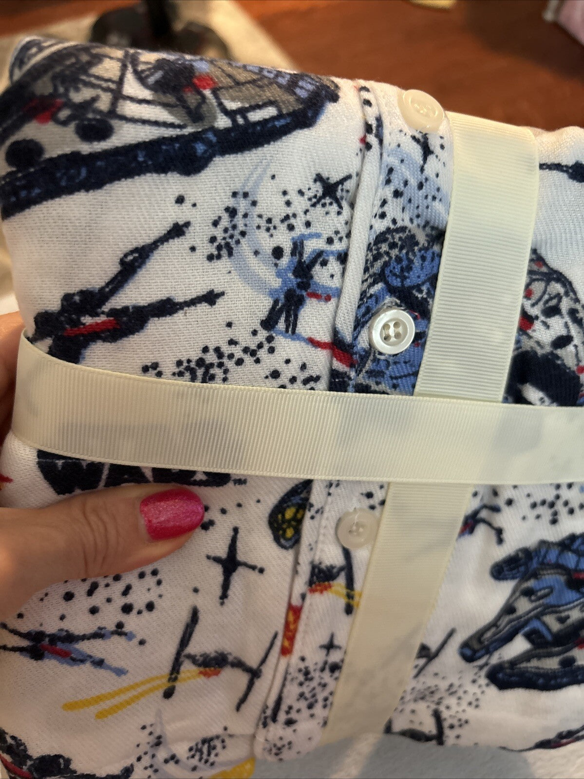 Disney STAR WARs Pottery barn Holiday pj kid pajama Droid Solo Jedi space gift m