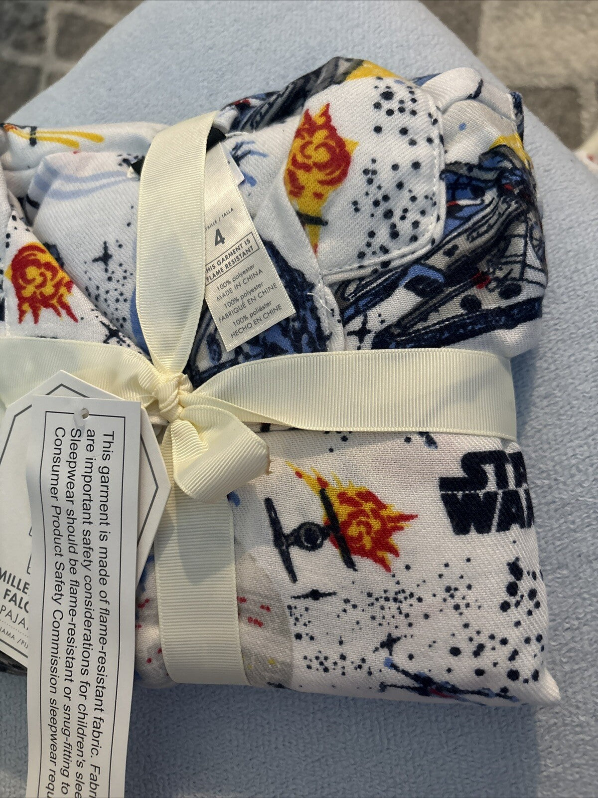 Disney STAR WARs Pottery barn Holiday pj kid pajama Droid Solo Jedi space gift m