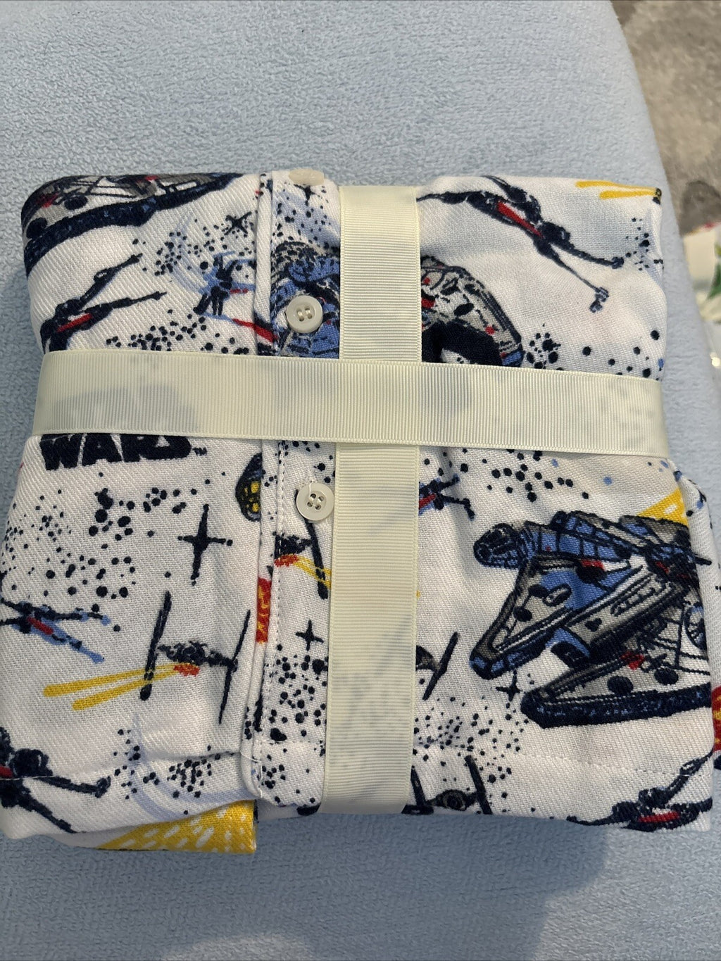Disney STAR WARs Pottery barn Holiday pj kid pajama Droid Solo Jedi space gift m