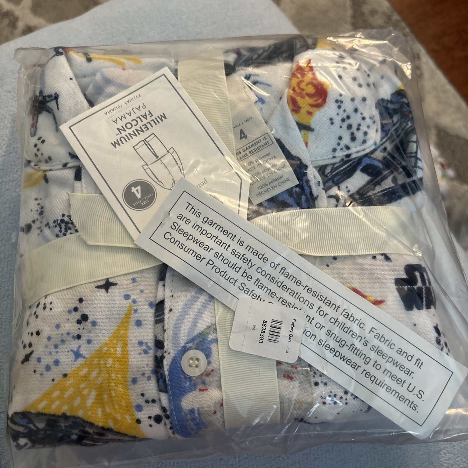 Disney STAR WARs Pottery barn Holiday pj kid pajama Droid Solo Jedi space gift m