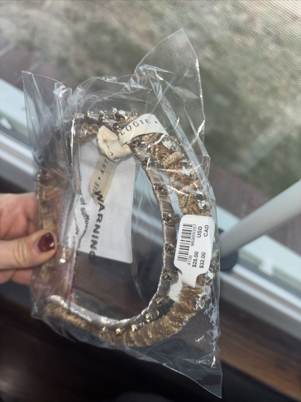 Anthropology Headband velvet diamond holiday party wedding Hair girl Band SET 2