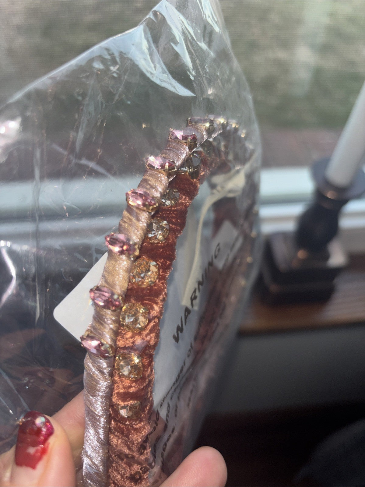 Anthropology Headband velvet diamond holiday party wedding Hair girl Band SET 2!