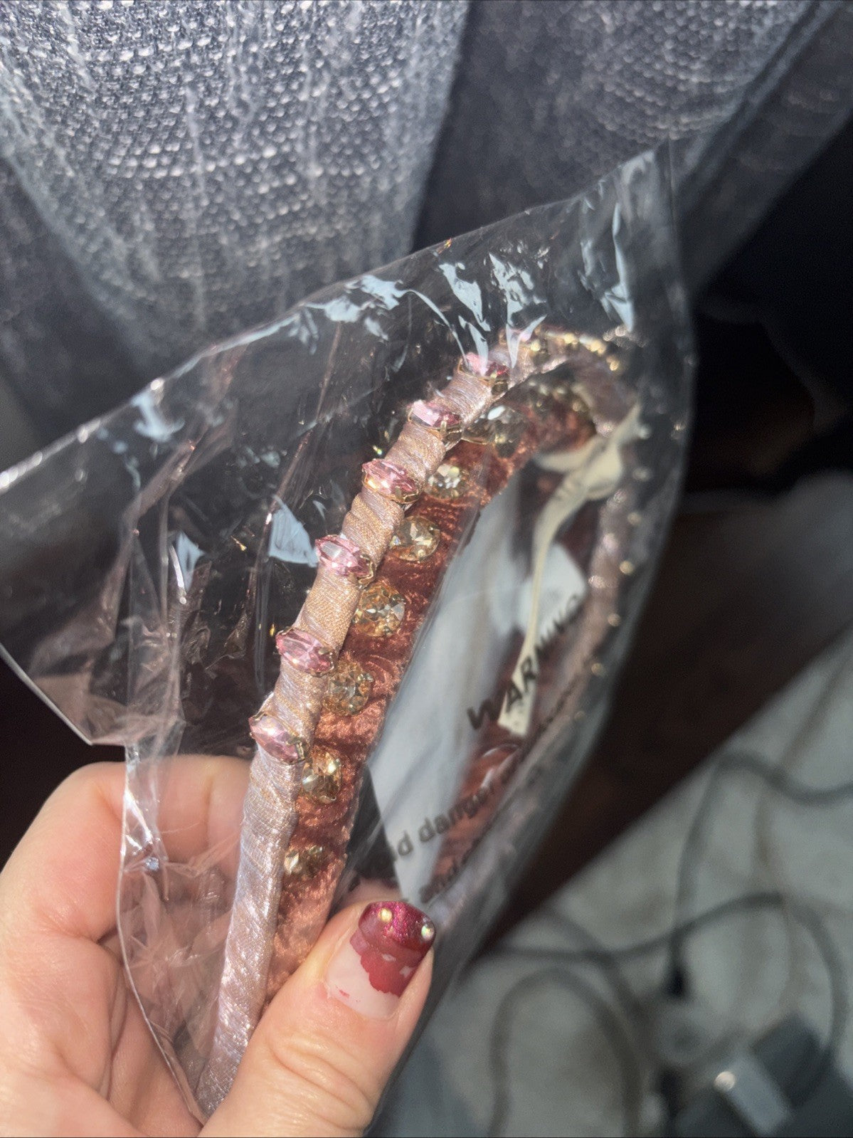 Anthropology Headband velvet diamond holiday party wedding Hair girl Band SET 2!