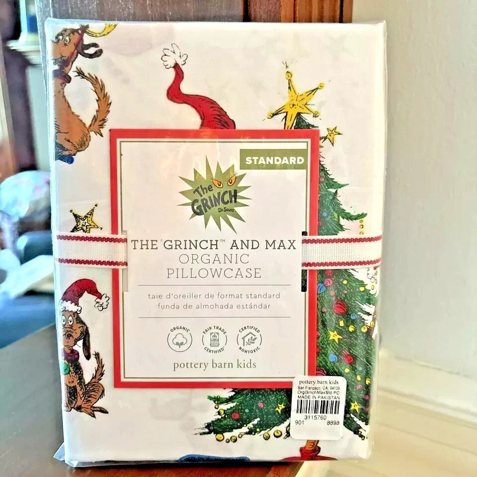Pottery Barn holiday Christmas Rudolph Grinch kid Disney Pillowcase gift SET 2