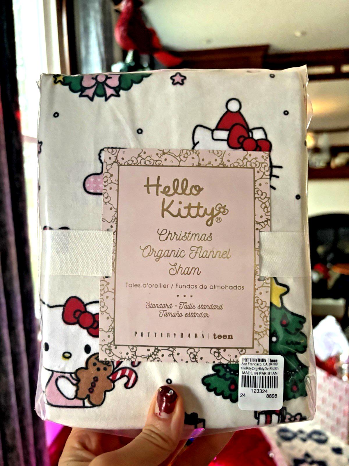 Pottery Barn Disney pillow sham HELLO KITTY Holiday gift party birthday Girl bow