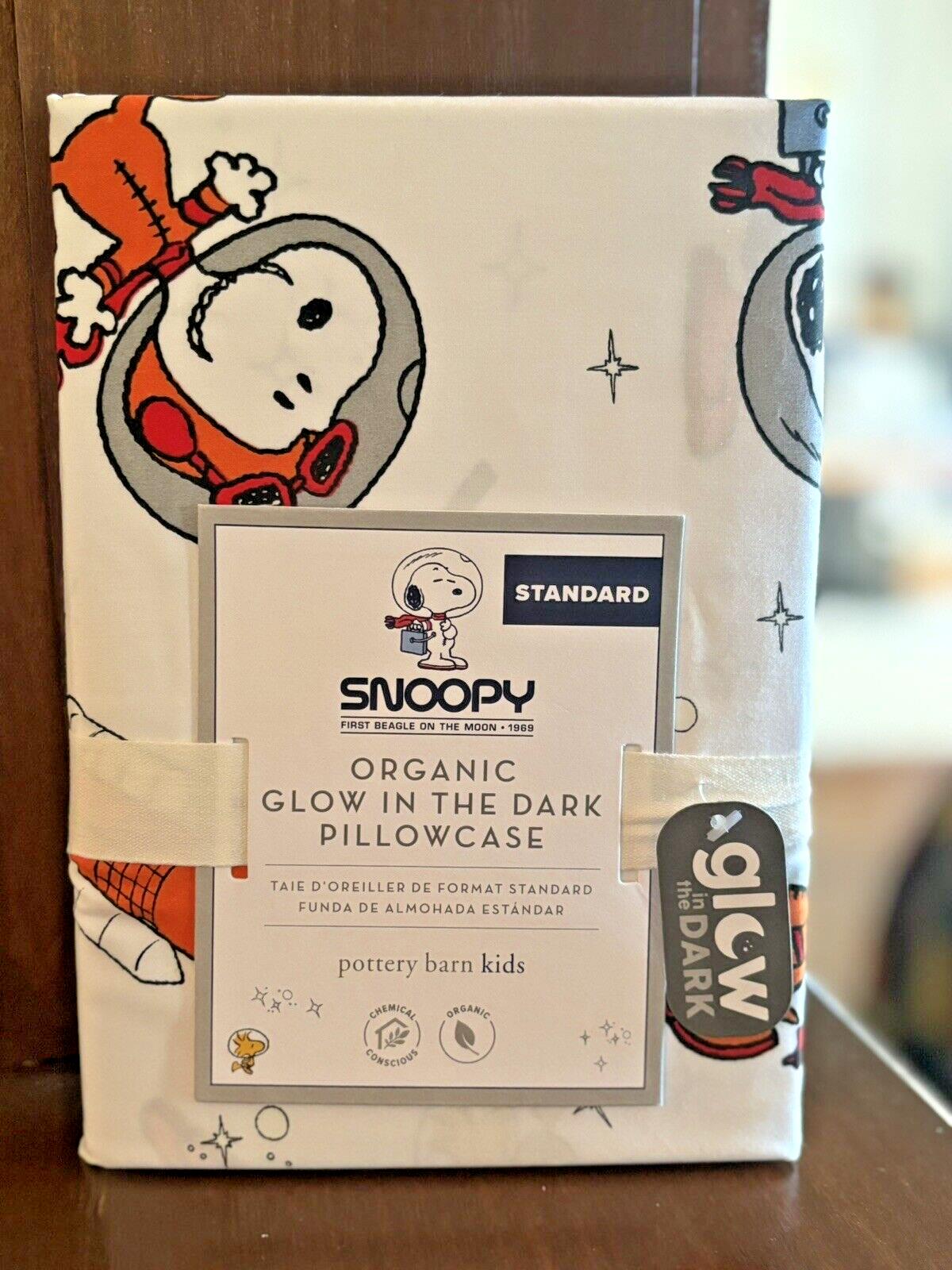 Snoopy Pottery Barn School peanuts Pillowcase Holiday Space +Surf Gift SET 2