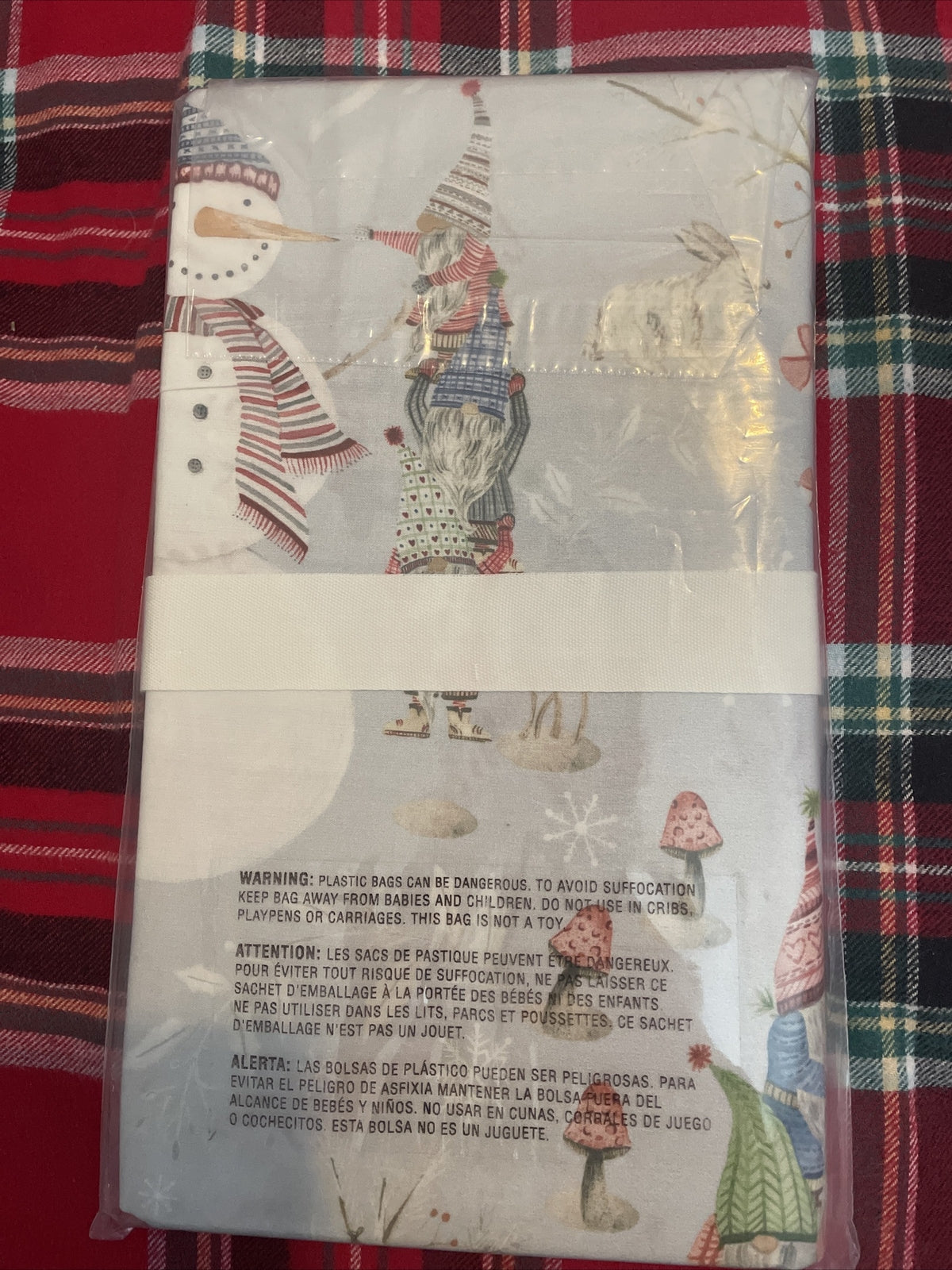 Pottery Barn KING holiday Disney Christmas Gift Deer Forest Snowman SET 2