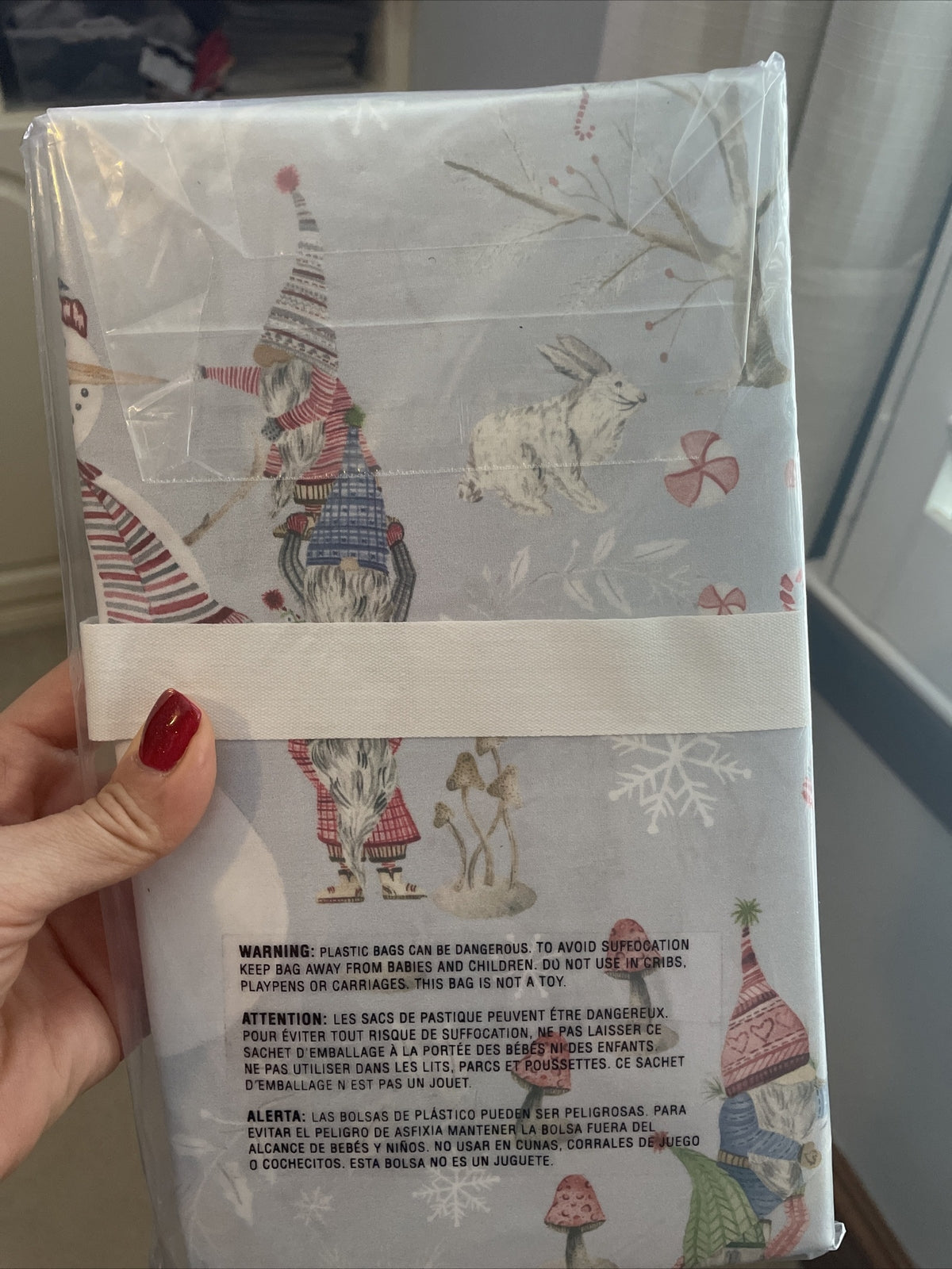 Pottery Barn KING holiday Disney Christmas Gift Deer Forest Snowman SET 2