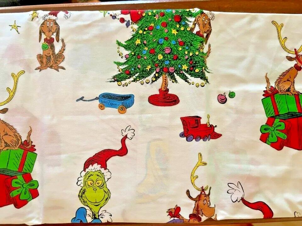 Pottery Barn GRINCH RUDOLPH Santa Christmas Seuss kid holiday Pillowcase SET 2