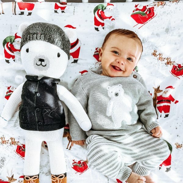 Pottery Barn Disney CRIB TODDLER bed SHEET holiday Winter gift Christmas Santa "