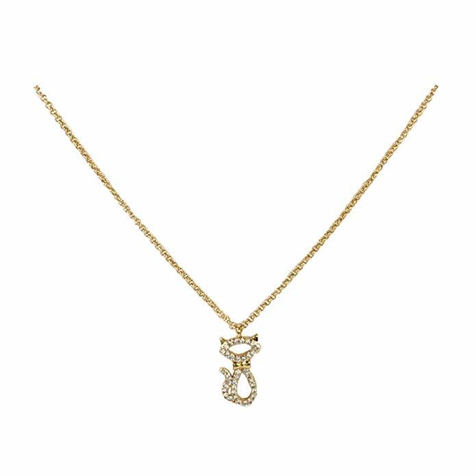 Kate Spade necklace Holiday Halloween gift school girl black cat gold Disney "