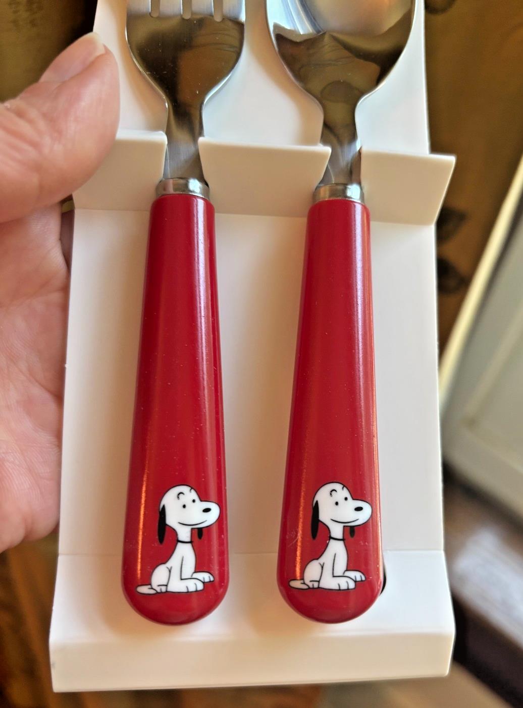 school Pottery Barn SNOOPY holiday disney mickey Utensil Set gift party kid n