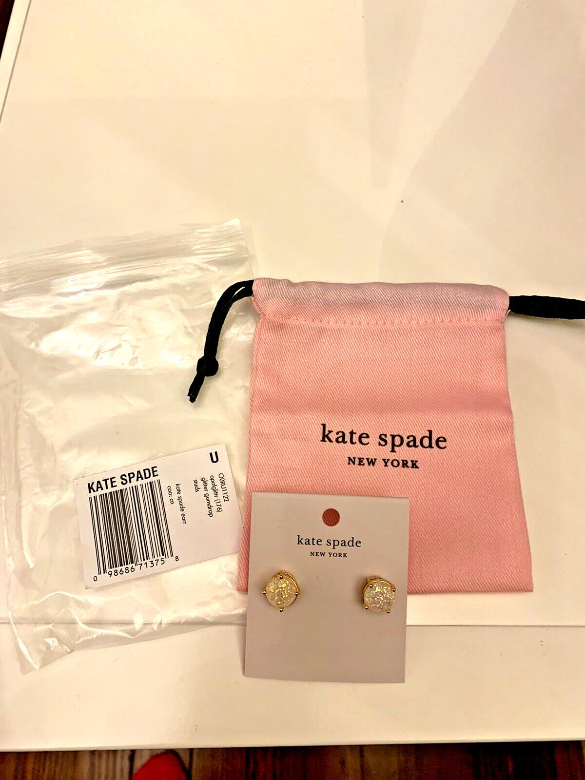 Kate Spade holiday Glitter earrings BAG gold jewelry GIFT disney girl Birthday `