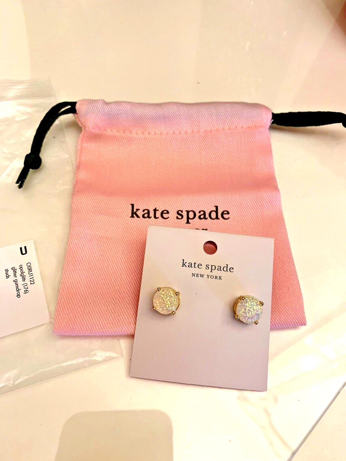 Kate Spade holiday Glitter earrings BAG gold jewelry GIFT disney girl Birthday `