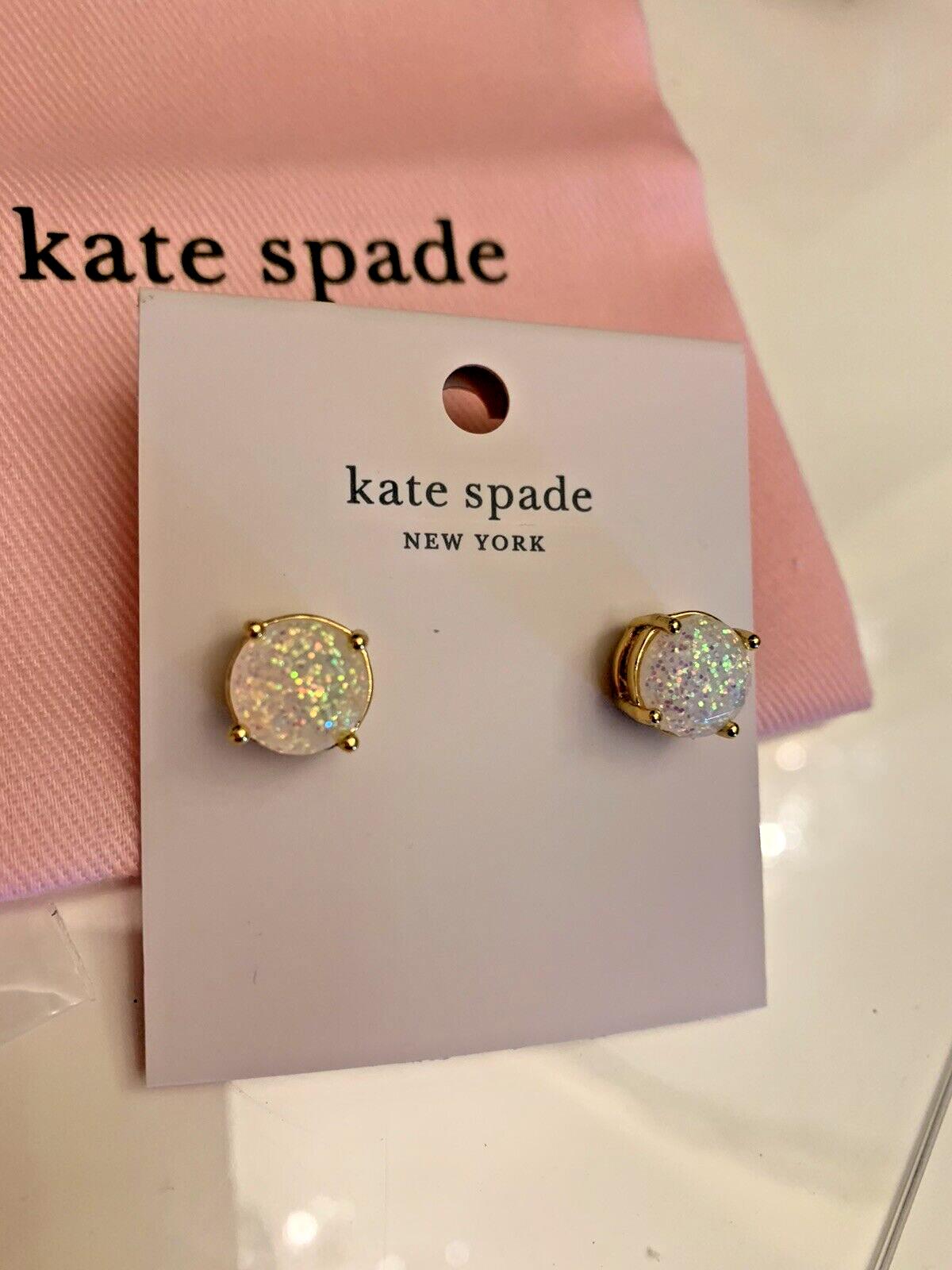 Kate Spade holiday Glitter earrings BAG gold jewelry GIFT disney girl Birthday `