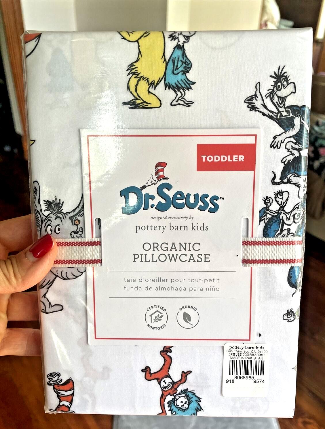 Pottery barn Toddler Disney Pillowcase Dr Seuss holiday birthday baby gift kid "