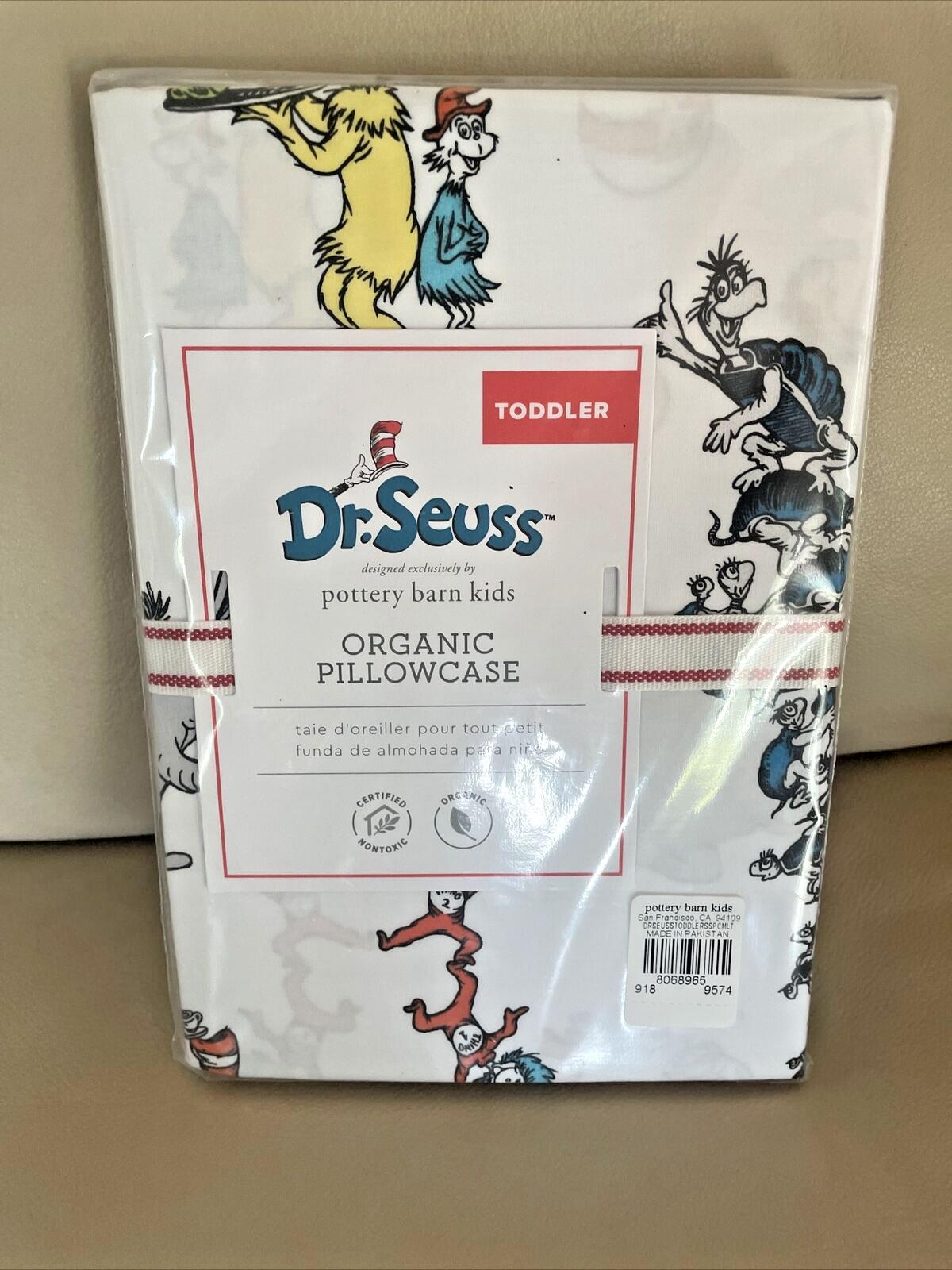 Pottery barn Toddler Disney Pillowcase Dr Seuss holiday birthday baby gift kid "