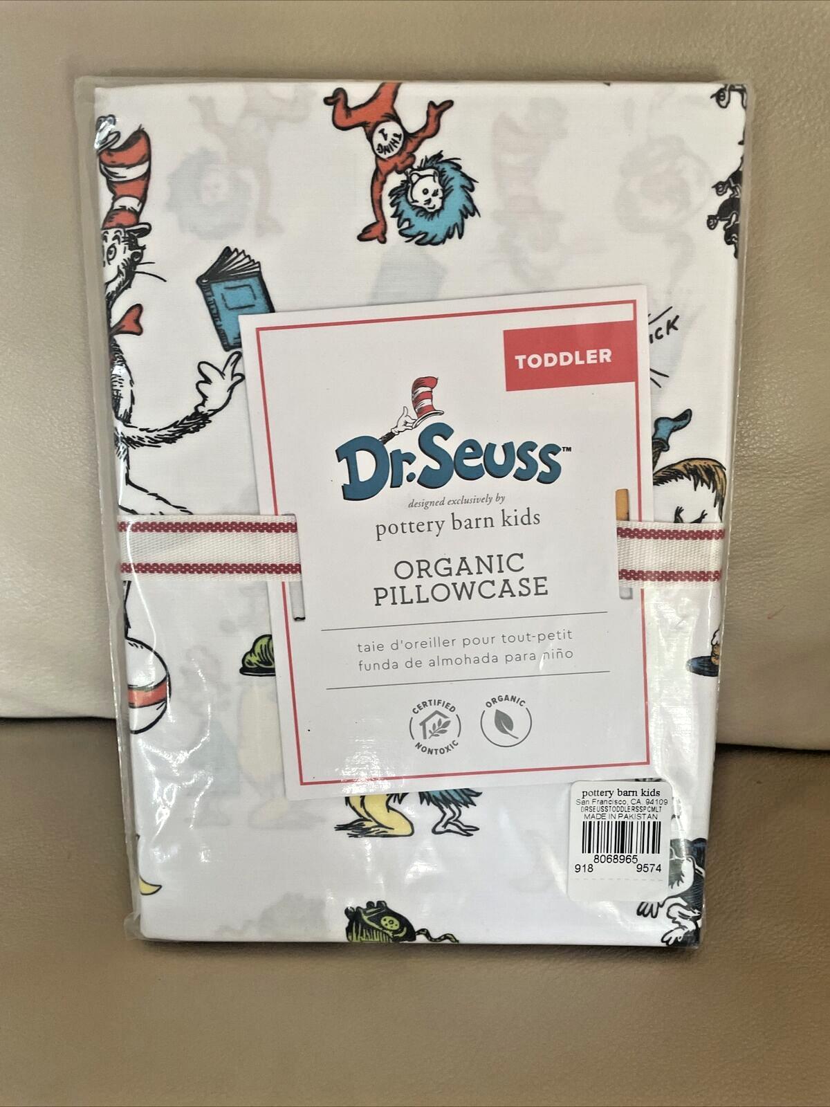 Pottery barn Toddler Disney Pillowcase Dr Seuss holiday birthday baby gift kid "