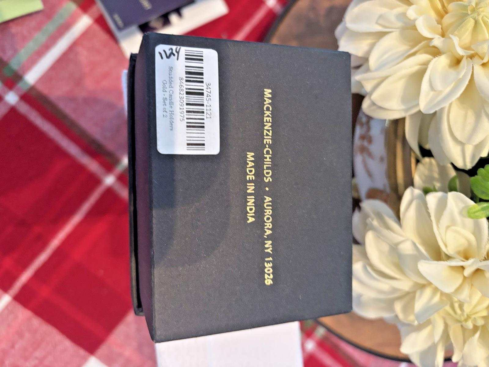 MacKenzie Childs Glow Candle Holder holiday Easter Dinner party guest  SET 2 `