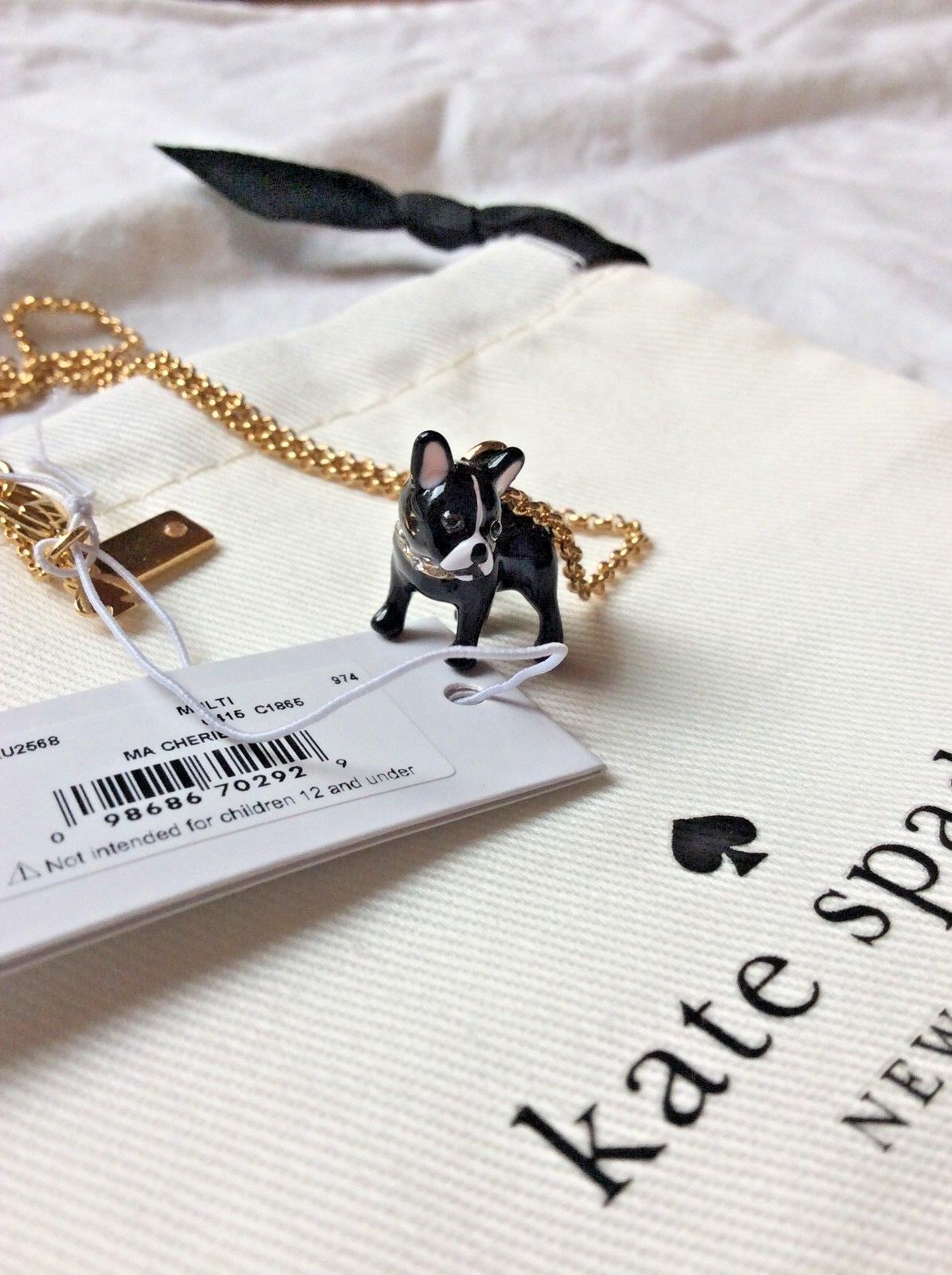 Kate Spade holiday Christmas Dog gold birthday gift party teen Disney Necklace 1