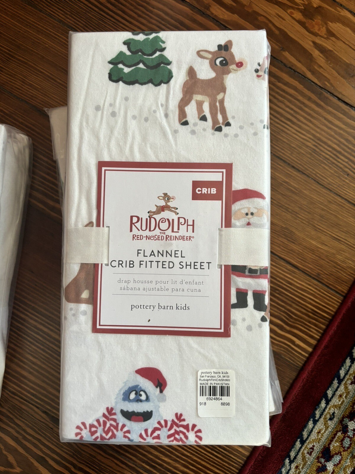 Pottery barn Disney Crib Toddler SHEET+ sham Rudolph Holiday Santa gift Winter [