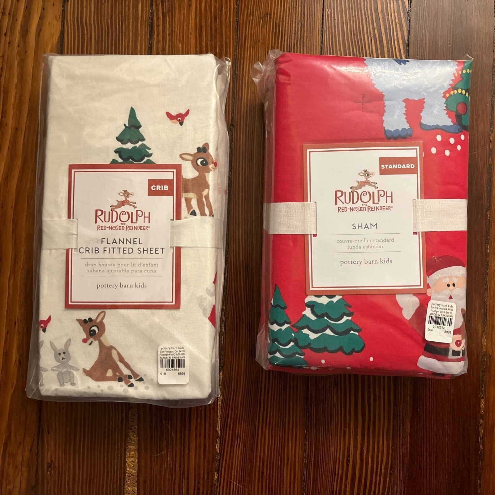 Pottery barn Disney Crib Toddler SHEET+ sham Rudolph Holiday Santa gift Winter [