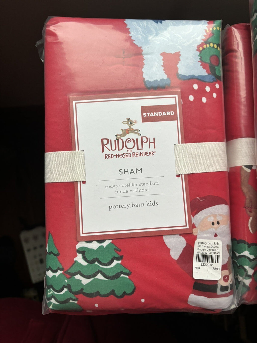 Pottery barn Disney Crib Toddler SHEET+ sham Rudolph Holiday Santa gift Winter [
