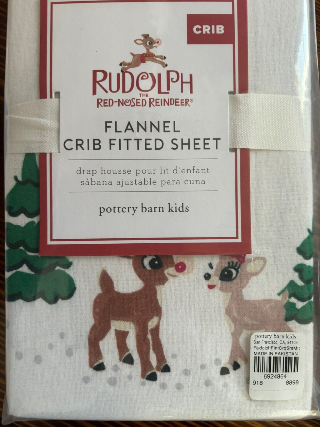 Pottery barn Disney Crib Toddler SHEET+ sham Rudolph Holiday Santa gift Winter [