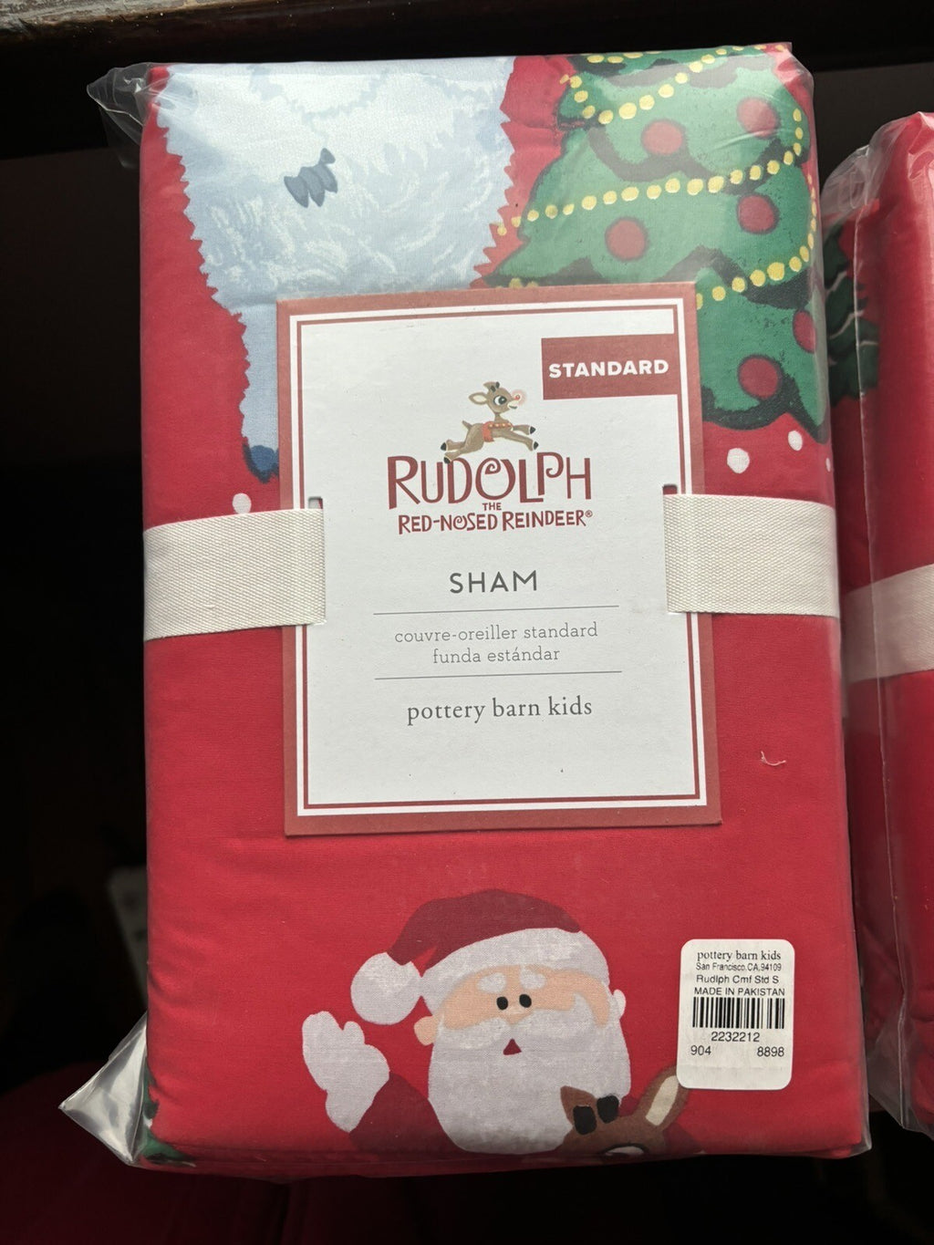Pottery barn Disney Crib Toddler SHEET+ sham Rudolph Holiday Santa gift Winter [