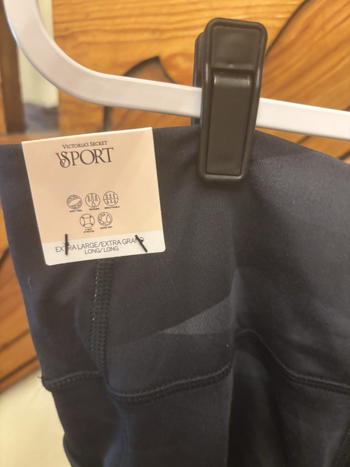 PINK Victoria’s Secret Yoga Leggings Black LG workout travel holiday new -