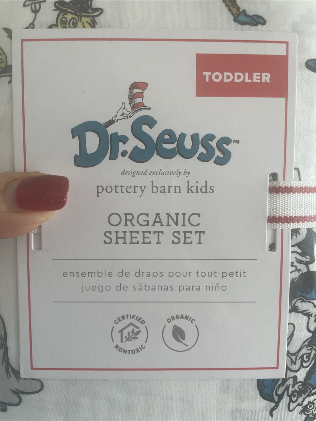 Disney Pottery Barn TODDLER bed SHEET SET Seuss baby crib holiday Christmas kid