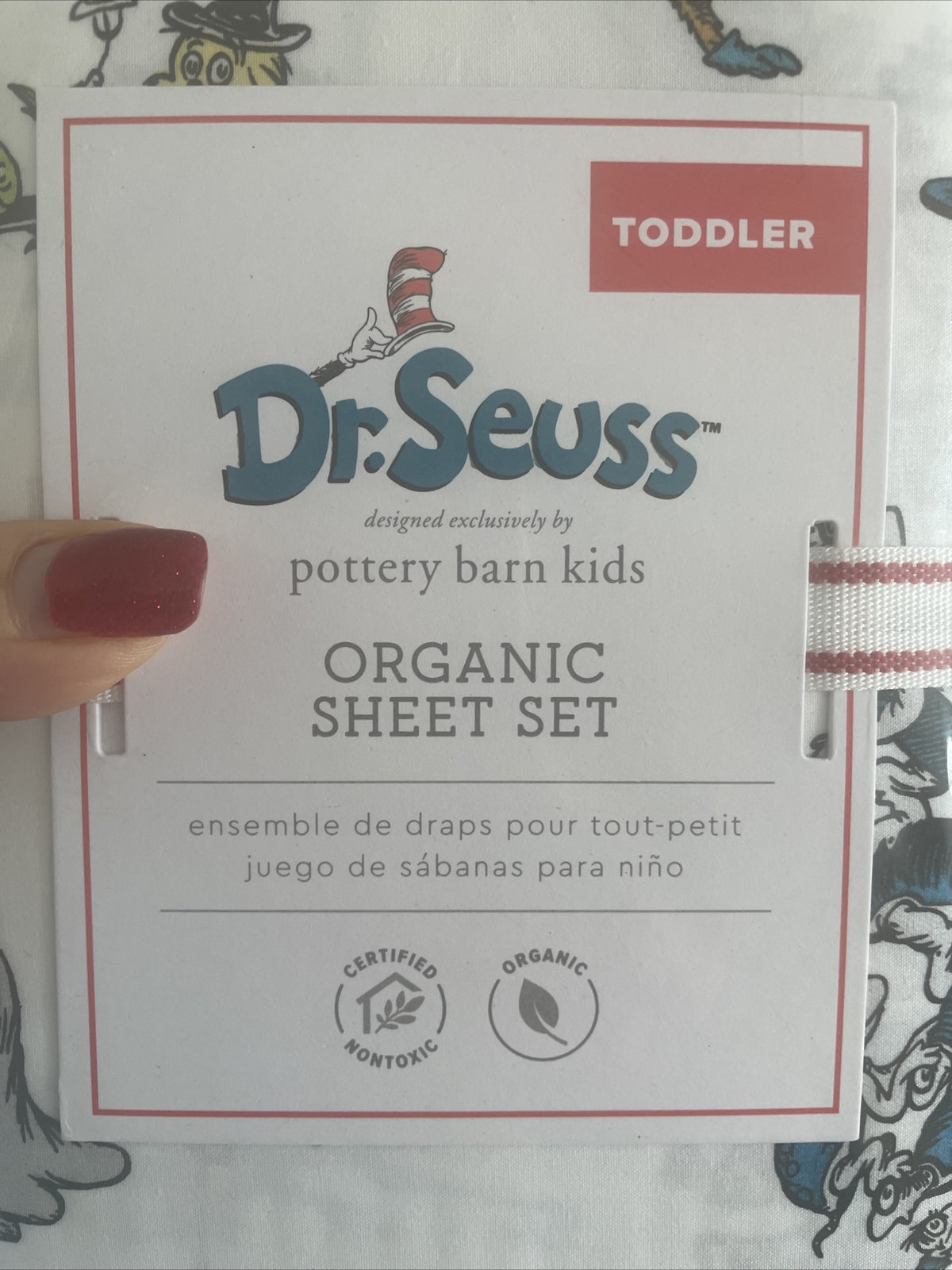 Disney Pottery Barn TODDLER bed SHEET SET Seuss baby crib holiday Christmas kid