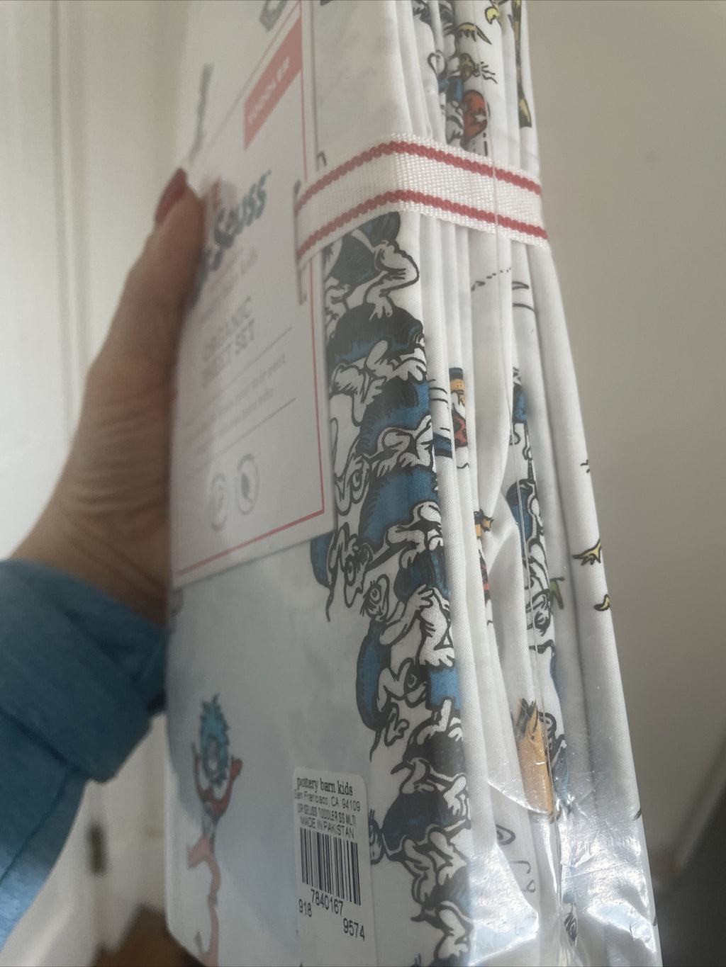 Disney Pottery Barn TODDLER bed SHEET SET Seuss baby crib holiday Christmas kid