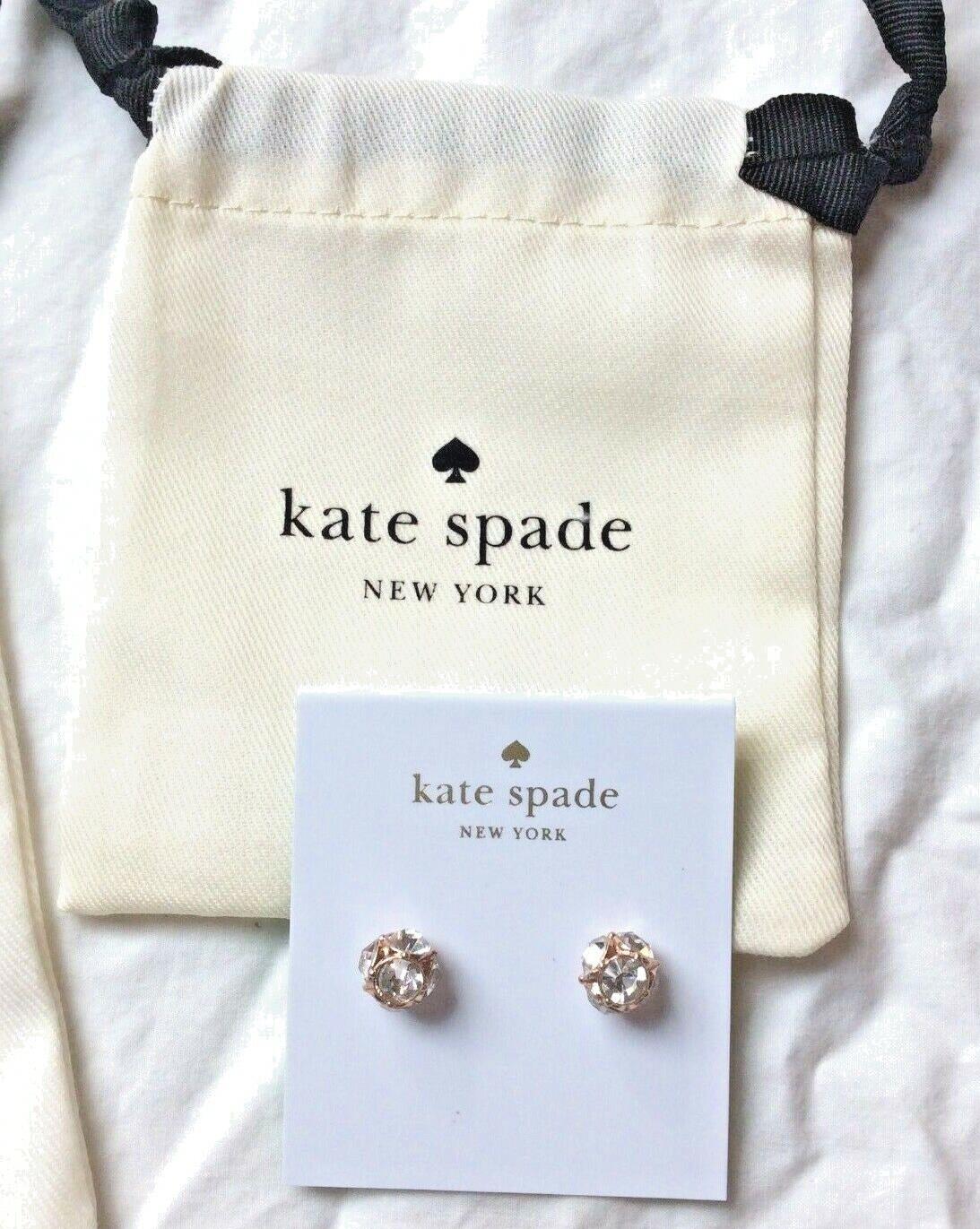 Kate Spade Disney STUD Earrings wedding diamond Rose Gold holiday gift girl `