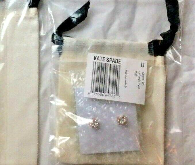 Kate Spade Disney STUD Earrings wedding diamond Rose Gold holiday gift girl `